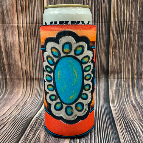 The Swanky Blossom Slim Can Cooler, Stone-Can & Bottle Sleeves-Sunshine and Wine Boutique