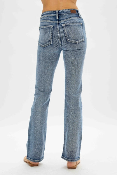 Judy Blue High Waist Contrast Wash Bootcut Denim 82447-Jeans-Sunshine and Wine Boutique