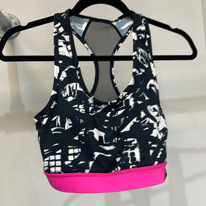LuLaRoe Rise: Invincible Sport Bra S Bra, Black & Pink-Shirts & Tops-Sunshine and Wine Boutique