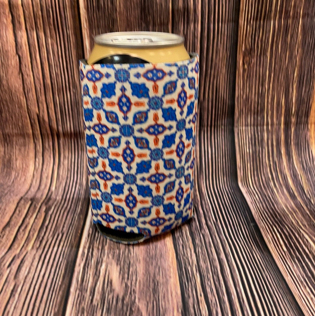 The Swanky Blossom Regular Can Cooler, Blue-Can & Bottle Sleeves-Sunshine and Wine Boutique