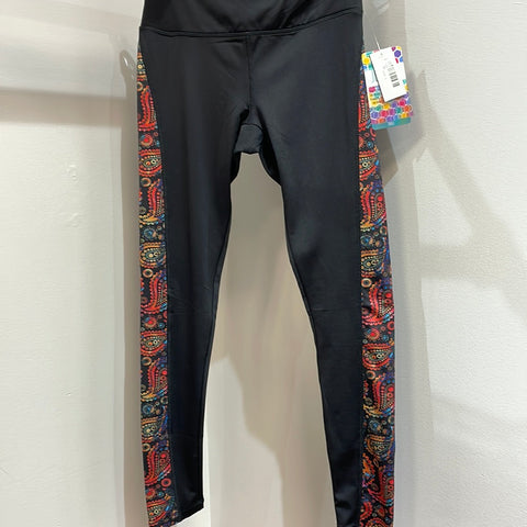 LuLaRoe Jordan Athletic Pant Size Small Paisley & Black-Shirts & Tops-Sunshine and Wine Boutique