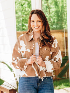 Southern Grace Hey There Cowboy Jacket, Cow-Coats & Jackets-Sunshine and Wine Boutique