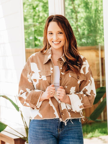 Southern Grace Hey There Cowboy Jacket, Cow-Coats & Jackets-Sunshine and Wine Boutique