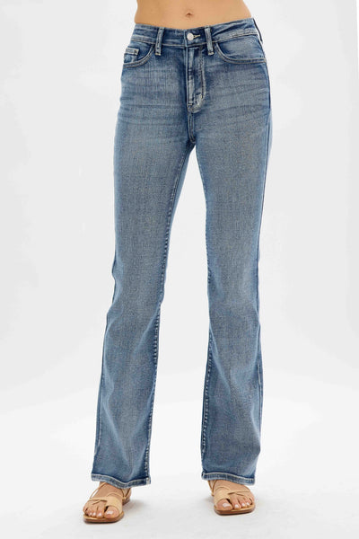 Judy Blue High Waist Contrast Wash Bootcut Denim 82447-Jeans-Sunshine and Wine Boutique