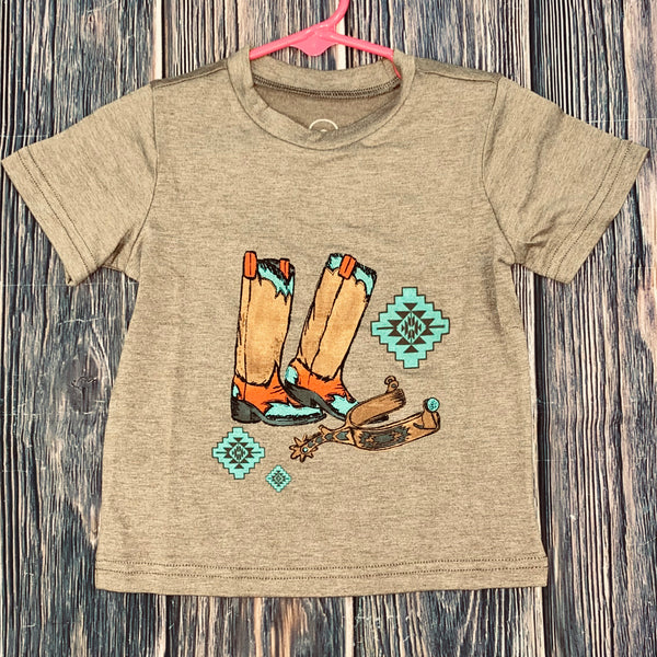 2 Fly Kid's Spur Me The Snacks Tee, Brown-Baby & Toddlers Tops-Sunshine and Wine Boutique