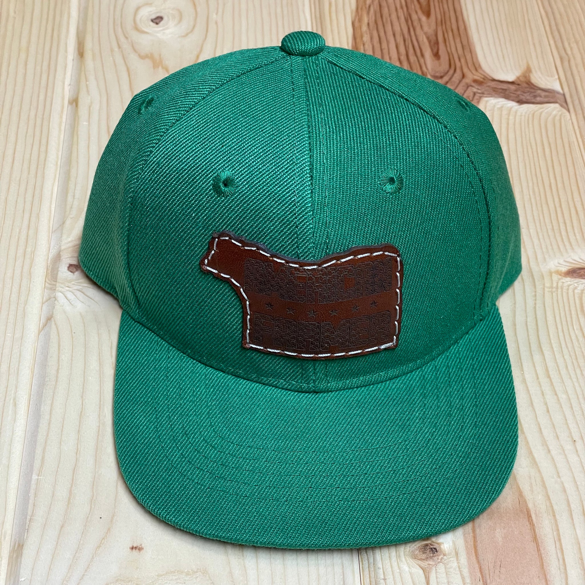 The Whole Herd Boy's American Farmer Leather Patch Hat, Infant-Hats-Sunshine and Wine Boutique