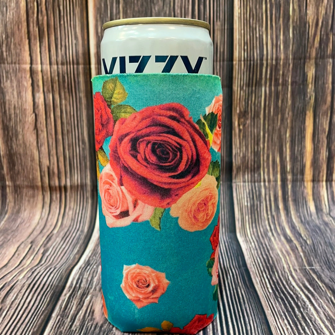 The Swanky Blossom Slim Can Cooler, Floral-Can & Bottle Sleeves-Sunshine and Wine Boutique