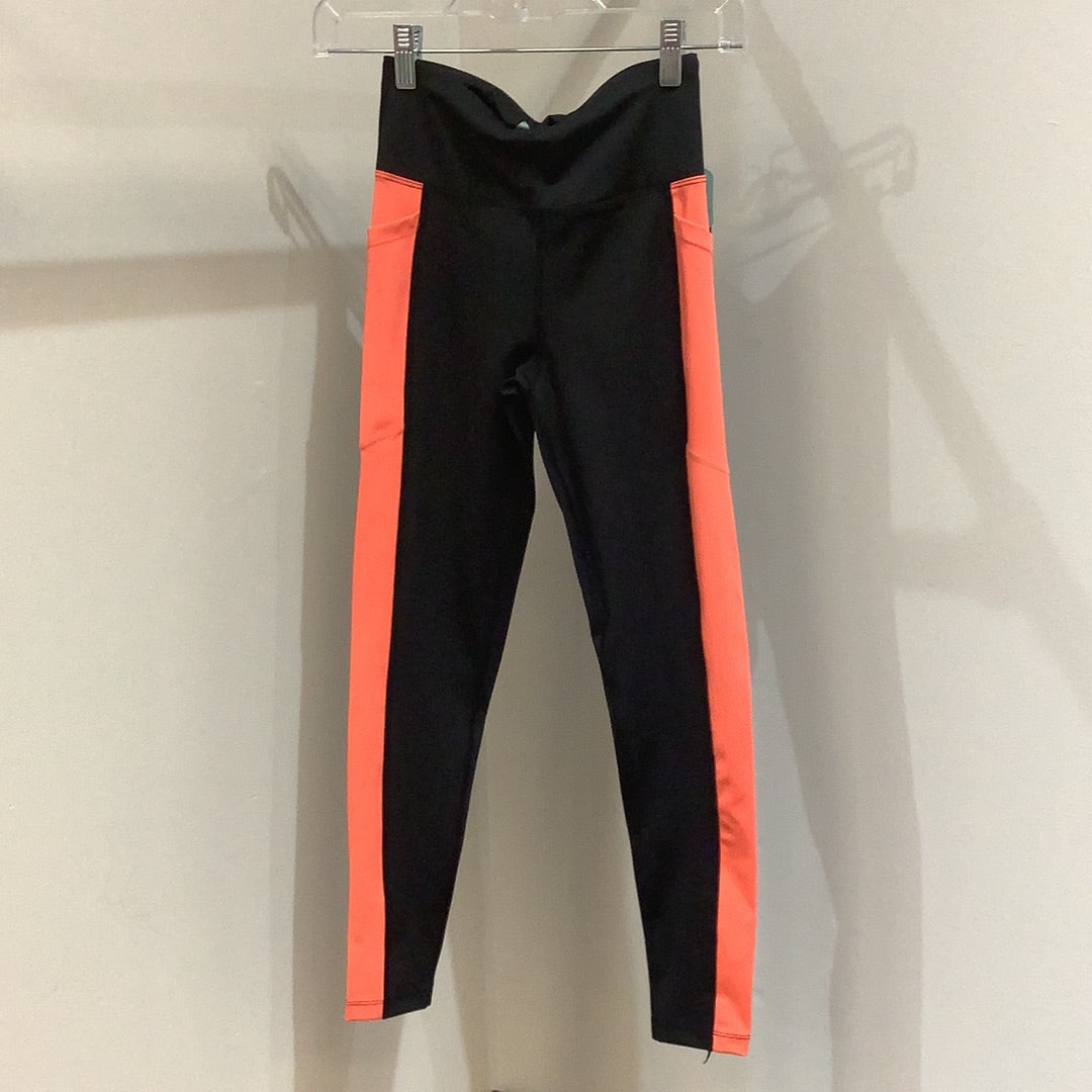 LuLaRoe Rise: Brave Athletic Pant with Pockets Size XS Black & Orange-Shirts & Tops-Sunshine and Wine Boutique