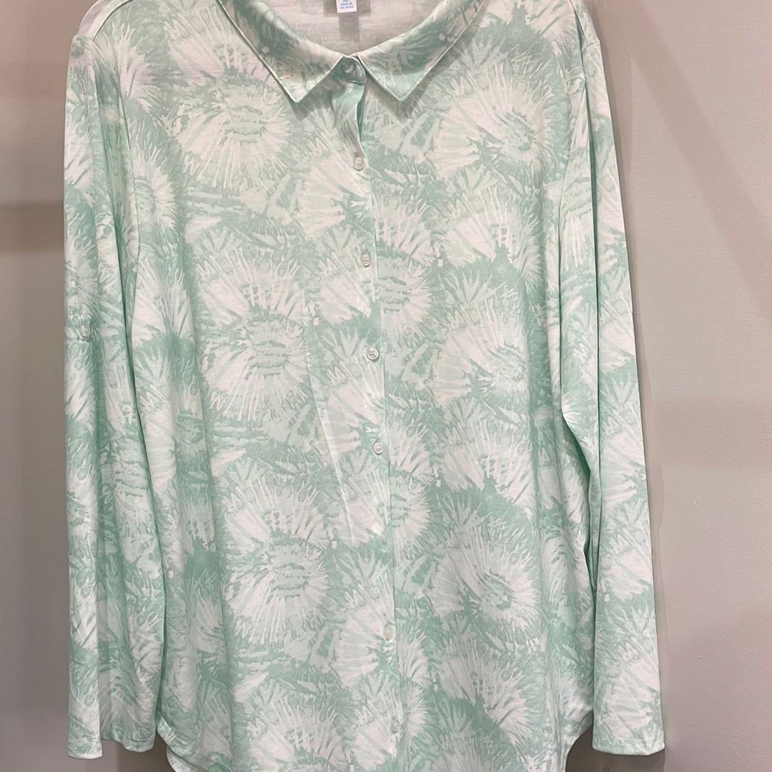 LuLaRoe Valentina Long Sleeve Button Up Top XL-Shirts & Tops-Sunshine and Wine Boutique