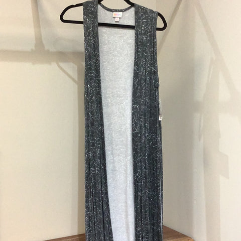 LuLaRoe Joy Long Sleeveless Vest Size Small Grey-Shirts & Tops-Sunshine and Wine Boutique