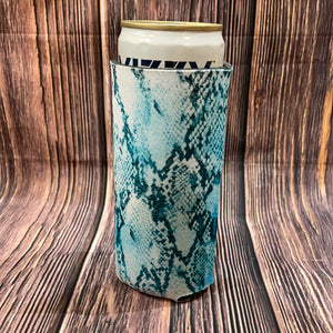 The Swanky Blossom Slim Can Cooler, Snakeskin-Can & Bottle Sleeves-Sunshine and Wine Boutique