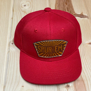 The Whole Herd Boy's "Spur Em'" Leather Patch Hat-Hats-Sunshine and Wine Boutique