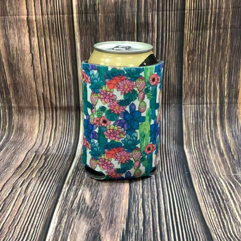 The Swanky Blossom Regular Can Cooler, Flowers & Cactus-Can & Bottle Sleeves-Sunshine and Wine Boutique